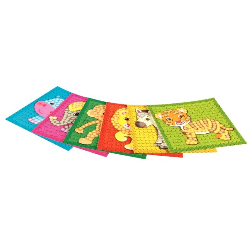 PlayMais Mosaic Zoo: 2300 Pezzi Di Mais Colorato Per Creare 6 Animali - Set Creativo Per Bambini