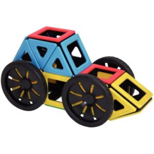 Set de 4 roues magnétiques + 4 carrés pour tenir les roues