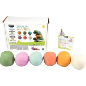 Set de 6 pots de 350 grammes de pâte à modeler vives