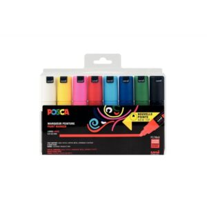 Set de 8 marqueurs Posca ogive large