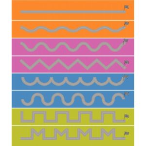 Set de 8 pistes graphiques 100x15cm n°1