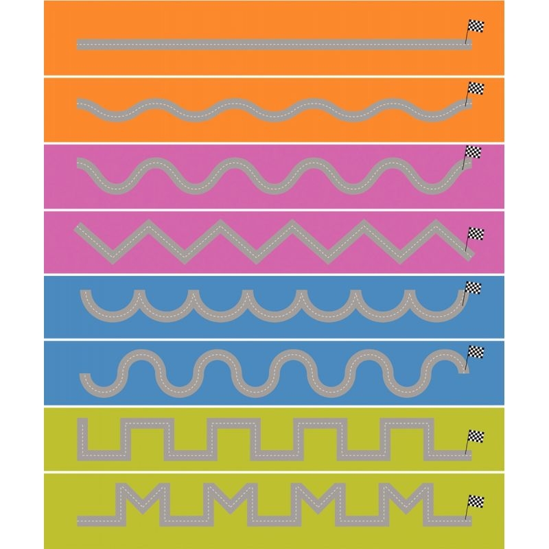 Set de 8 pistes graphiques 100x15cm n°1