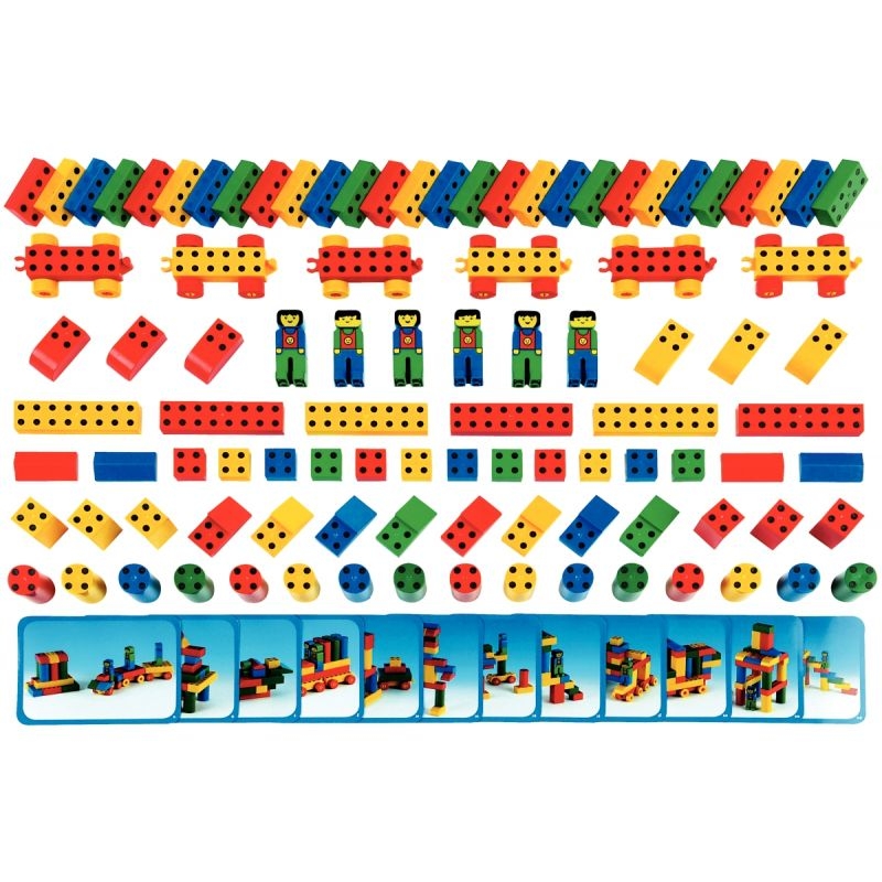 Set manético junior de 98 pièces + 12 fiches modèles formes et couleurs assorties