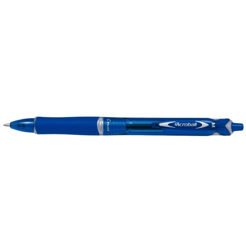 Stylo Acroball rétractable clip plastique bleu