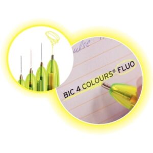 Stylo bille Bic 4 Colours fluo