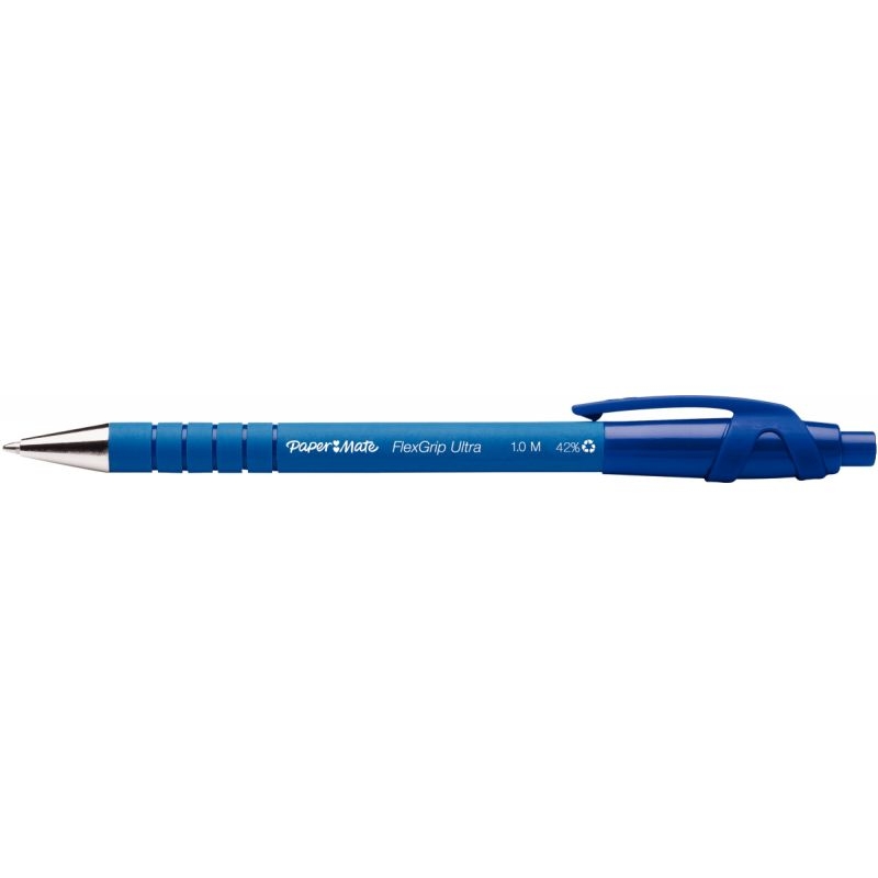 Stylo bille Flexgrip ultra rétractable pointe moyenne encre classique bleu