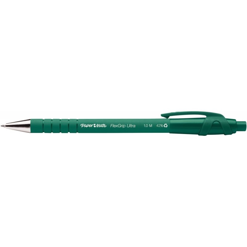 Stylo bille Flexgrip ultra rétractable pointe moyenne encre vert