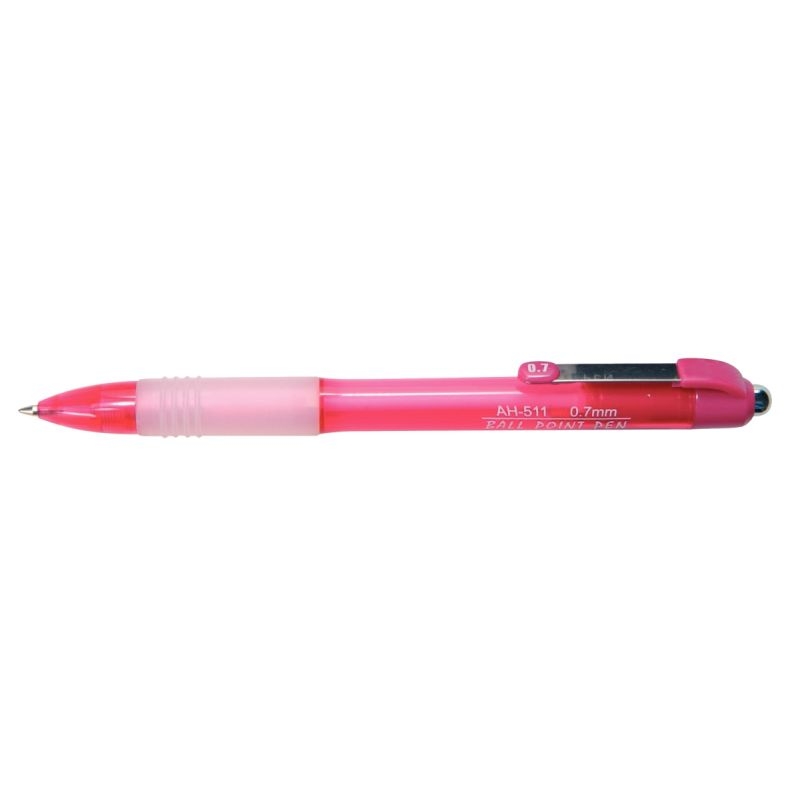 Stylo bille réctractable AH 511  0,7mm rouge