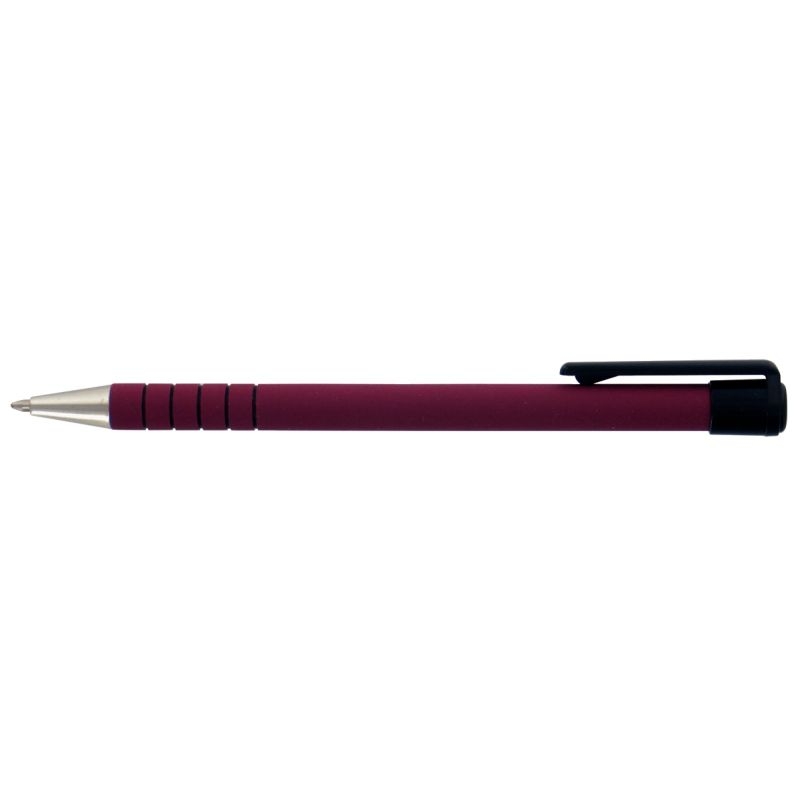 Stylo bille rétractable pointe moyenne rouge