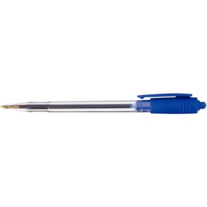 Stylo bille rétractable Wiz pointe moyenne 1mm bleu