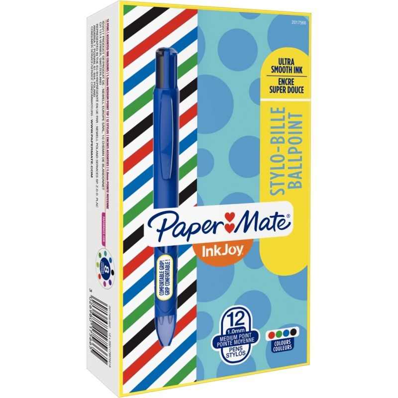 Stylo Inkjoy Quatro Grip 4 couleurs pointe moyenne