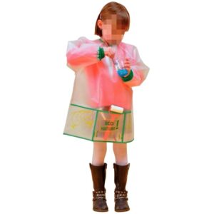 Tablier écologique enfant modèle 3 – 5 ans  blanc et vert