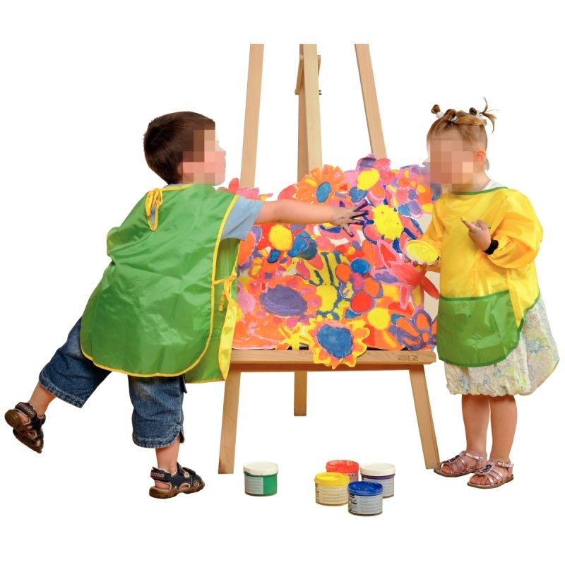 Tablier enfant modèle 2- 3 ans vert/ jaune