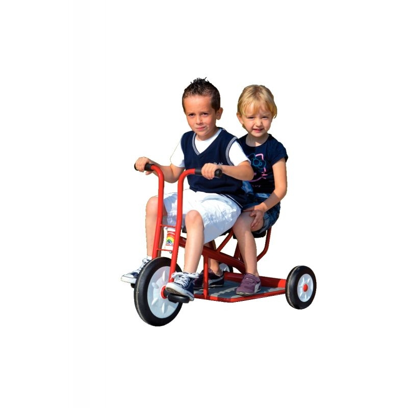 Tricycle 3/6 ans Carry 2 Places Rouge