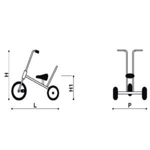 Tricycle 3/6 ans Speedy Rouge