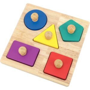 Encastrement maxi boutons en bois formes géométriques