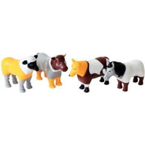 Lot de 4 puzzles 3D magnétiques, les animaux de la ferme