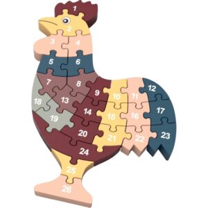 Puzzle coq lettres et chiffres