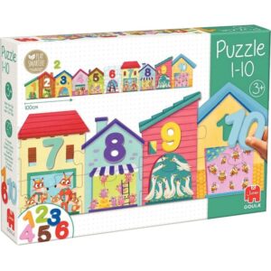 Puzzle encastrement XXL, les maisons de 1 à 10