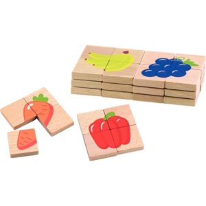Puzzles 32 blocs magnétiques, les fruits et légumes