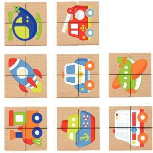 Puzzles 32 blocs magnétiques, les transports