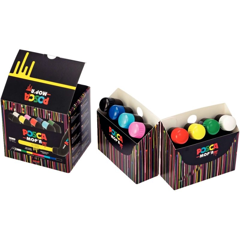 Boite de 8 marqueurs Posca MOP’R assortis