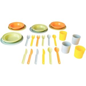 Dinette VIKINGTOYS ECOLINE en plastique biologique, 24 pièces