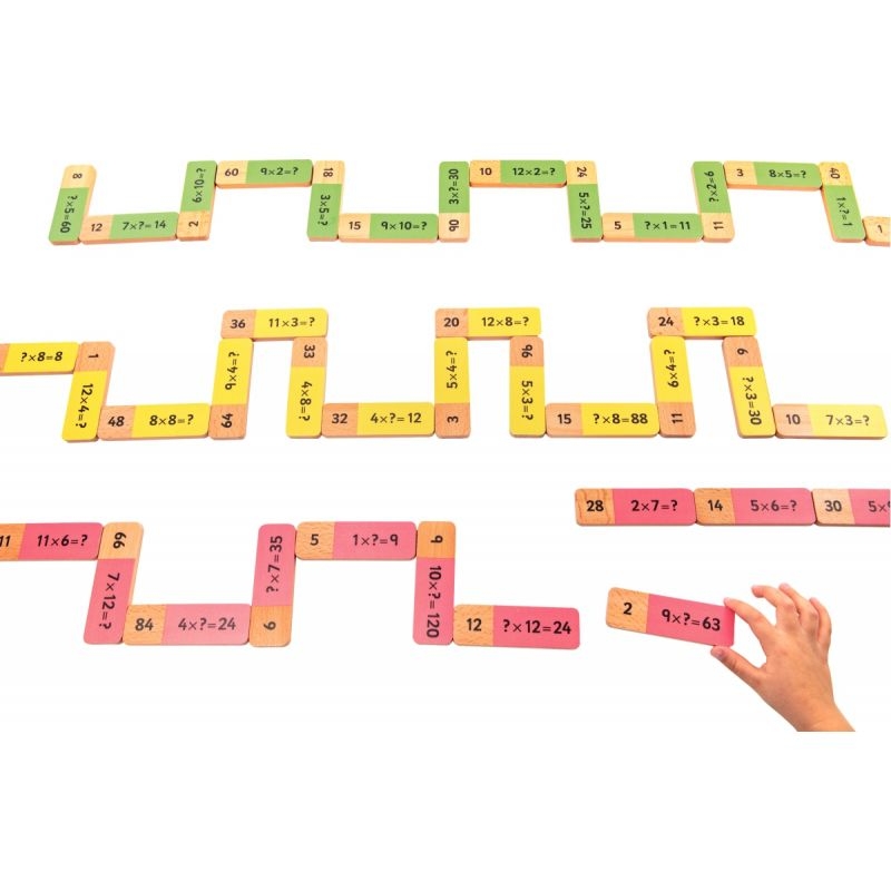 Domino multiplication en bois