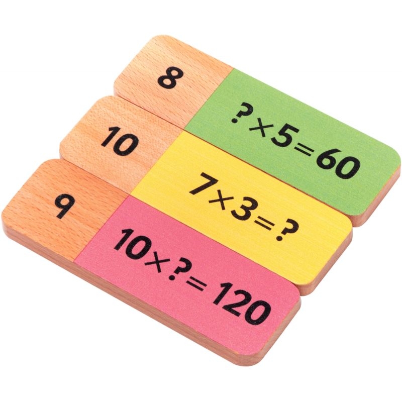 Domino multiplication en bois