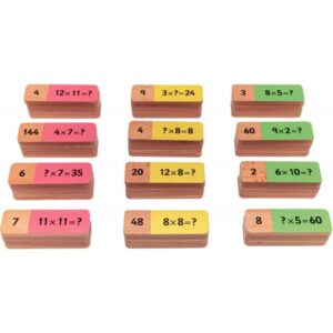 Domino multiplication en bois