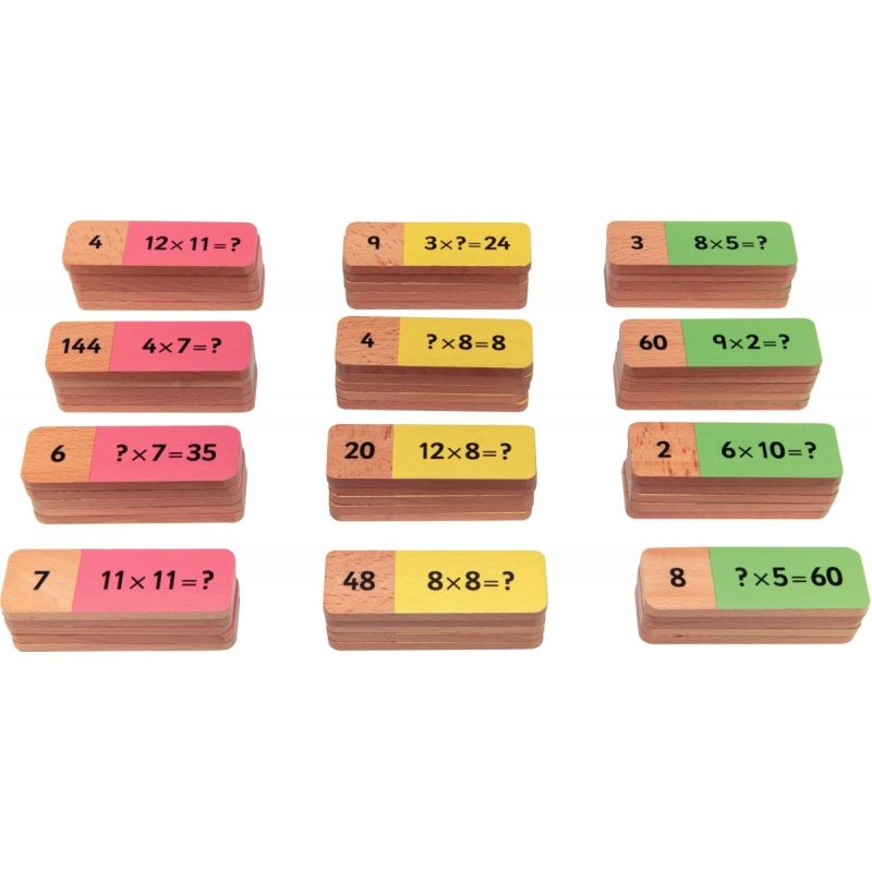 Domino multiplication en bois