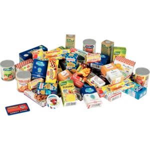 Lot de 40 produits d’épicerie + carte bancaire