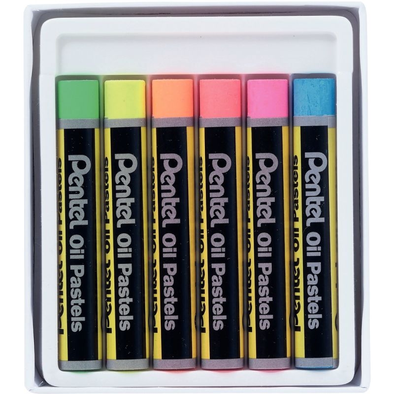 Pack de 6 pastels fluo
