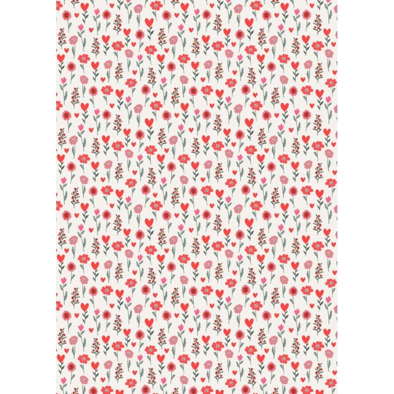 Paquet de 40 feuilles carton décoration love 25 x 35 cm