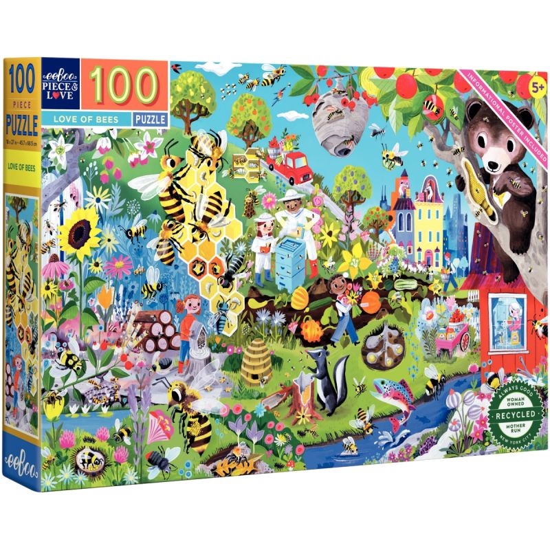 Puzzle de 100 pièces EEBOO, protection des abeilles