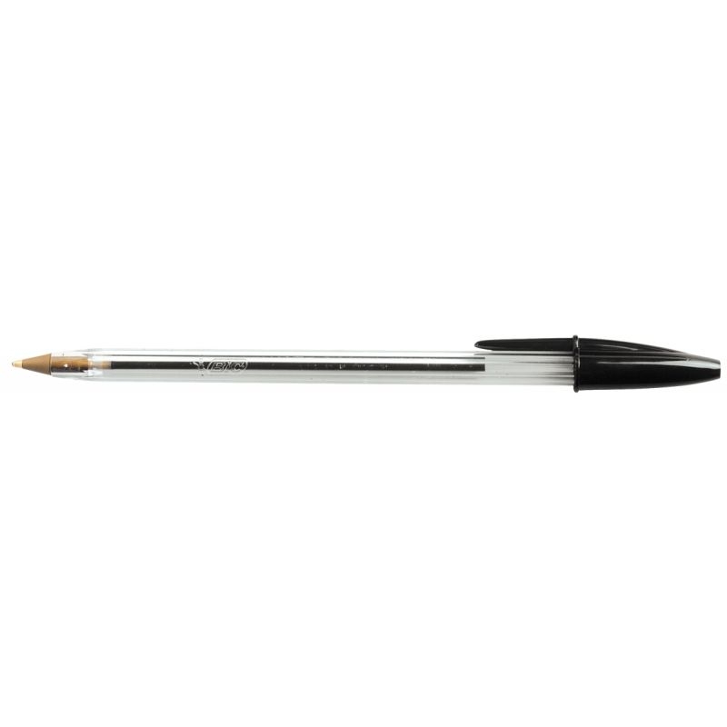 Stylo bille Bic Cristal pointe moyenne noir