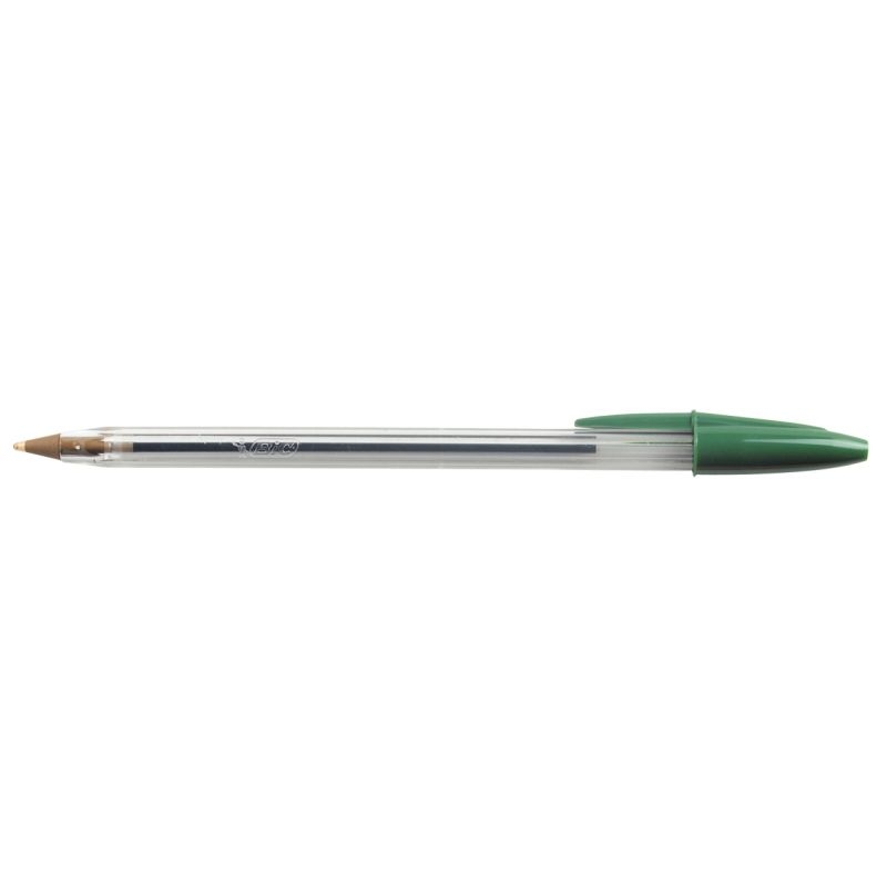 Stylo bille Cristal pointe moyenne vert