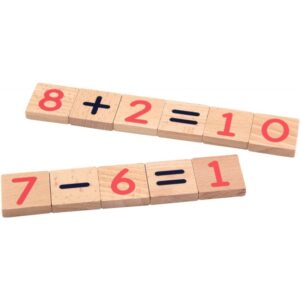 40 chiffres + signes en bois magnétiques