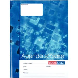 Agenda scolaire 17x22cm 80 pages agrafées couverture dossier 250g