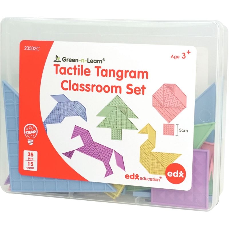 Boite de 35 pièces tangram tactiles