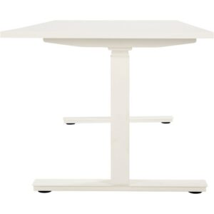 Bureau assis debout L120 cm Boost piètement Blanc plateau Blanc