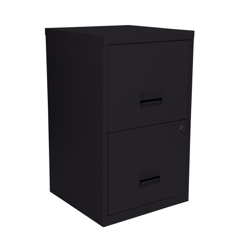 Classeur 2 tiroirs pour dossiers suspendus Eco anthracite