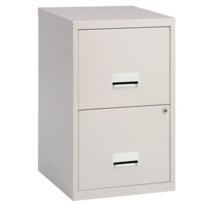 Classeur 2 tiroirs pour dossiers suspendus Eco gris clair