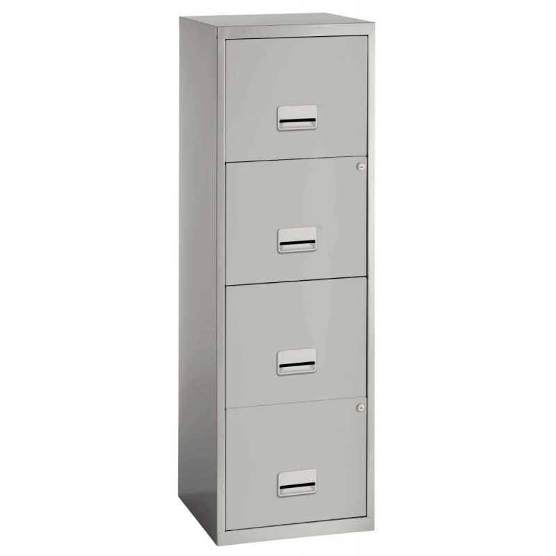 Classeur 4 tiroirs pour dossiers suspendus Eco gris clair