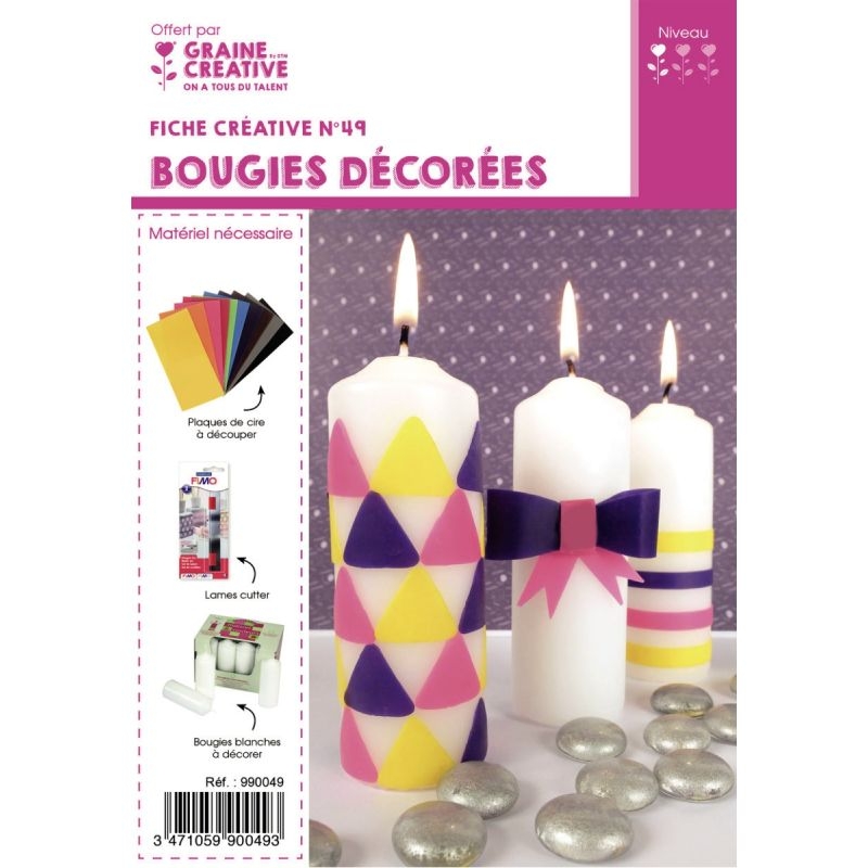 Lot de 10 plaques de cire à découper + fiche créative