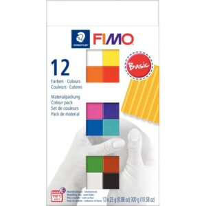 Lot de 12 blocs fimo Soft 25g coloris basiques