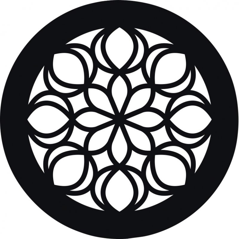 Lot de 12 pochoirs ronds Mandala