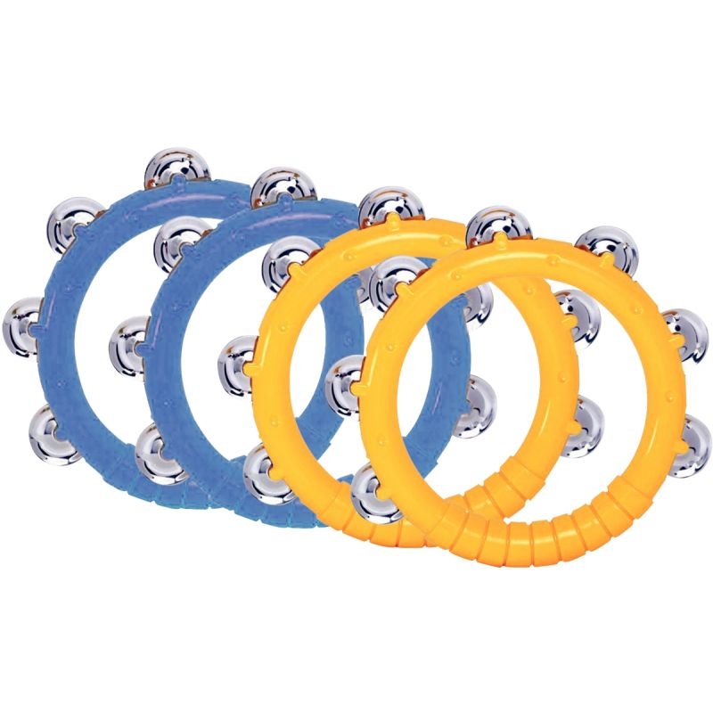 Lot de 4 tambourins diamètre 20cm