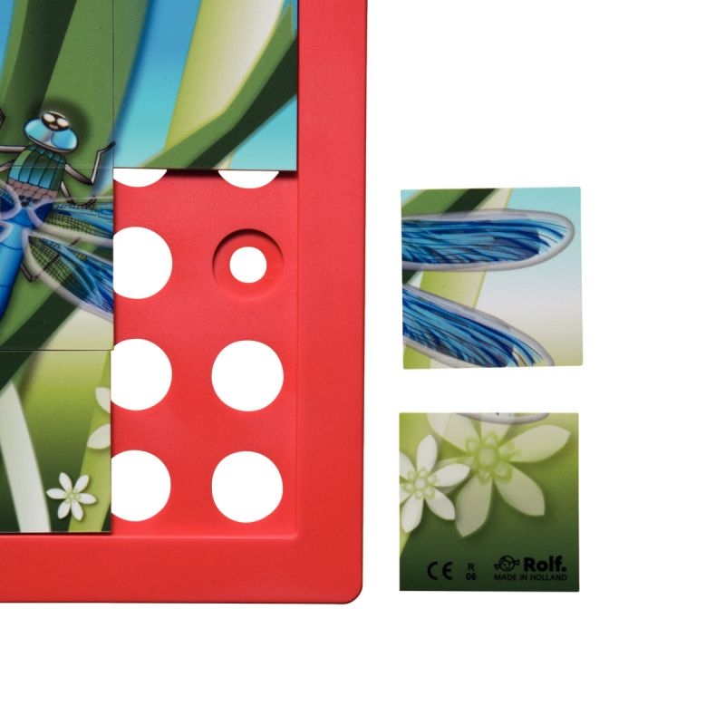 Lot de 6 puzzles en plastique de 9 pièces, les insectes