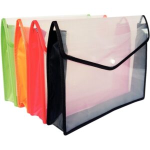 Paquet de 4 maxi enveloppes extensibles SECO en polypropylène recyclé transparent